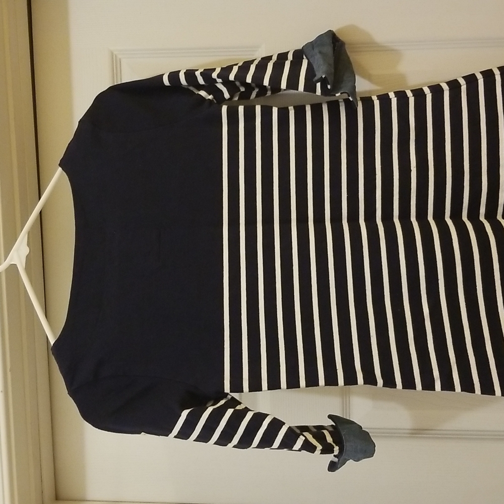Joules navy and white striped dress - Picture 6 of 10